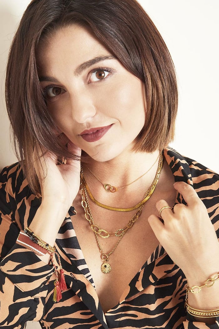 Ketting Power Goud kleur Stainless Steel h5Afbeelding2